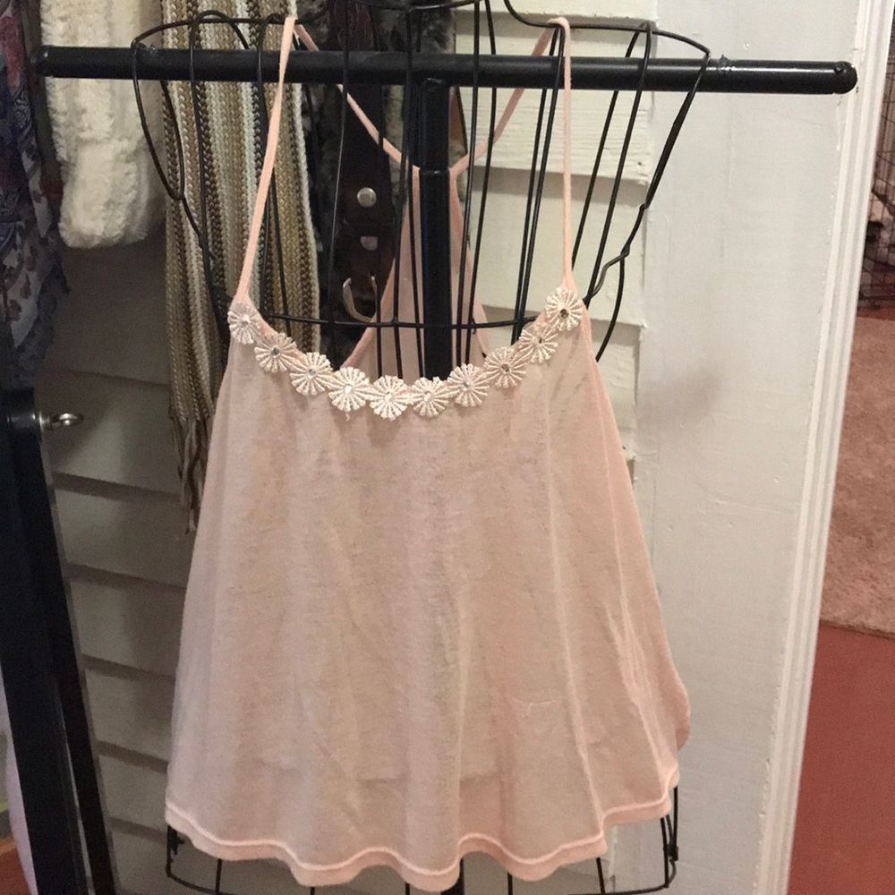 Pink spaghetti strap cami